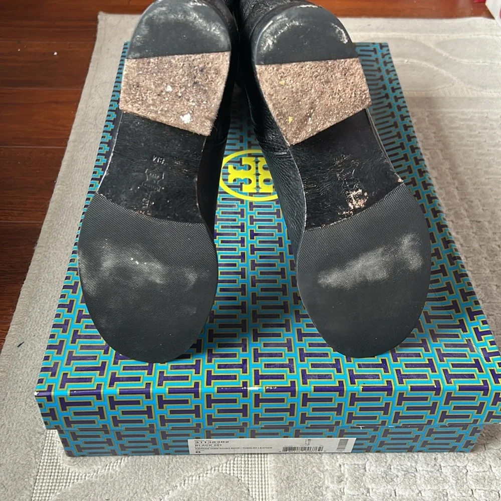 Tory Burch Kiernan 35MM Riding Boot Leather Size 8 - Picture 6 of 10